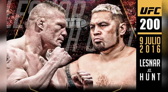 Lesnar vs Hunt en UFC 200