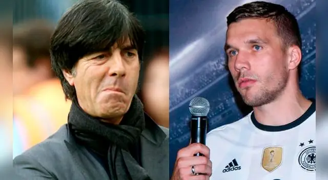 Podolski puso el pecho por su entrenador. Podolski puso el pecho por su entrenador.