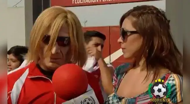'Careca' siendo entrevistado por Lucecita