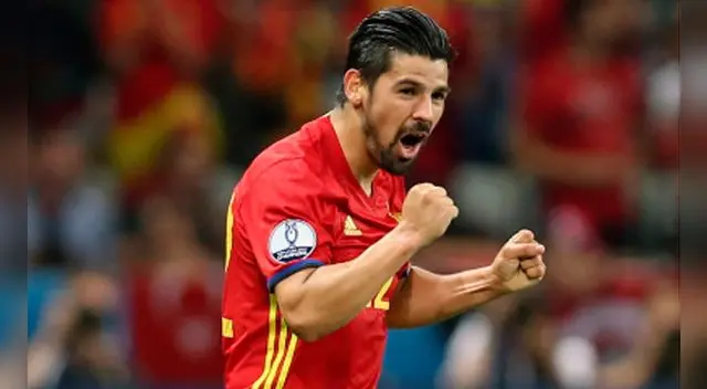 Nolito celebra su gol a Turquía en la Eurocopa 2016.