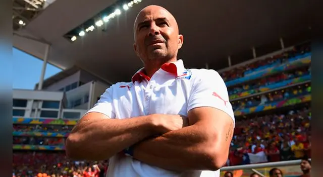Jorge Sampaoli durante su etapa como DT de Chile en Brasil 2014.