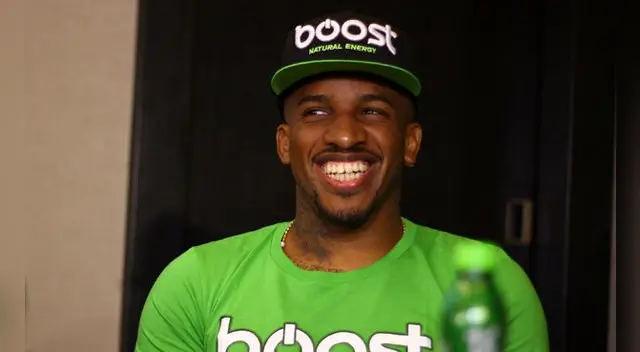 Jefferson Farfán durante conferencia de prensa de una bebida rehidratante.