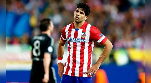 Diego Costa en un Atlético de Madrid-Chelsea por la Champions 2013-14.