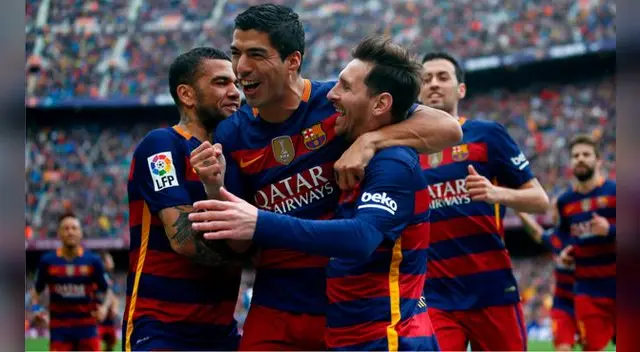 Luis Suárez y Lionel Messi celebran un gol con el Barcelona ante el Espanyol. Luis Suárez y Lionel Messi celebran un gol con el Barcelona ante el Espanyol.