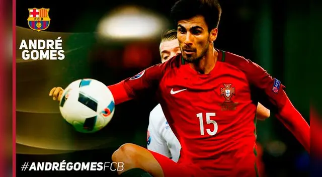 André Gomes, nuevo jugador del Barcelona. André Gomes, nuevo jugador del Barcelona.