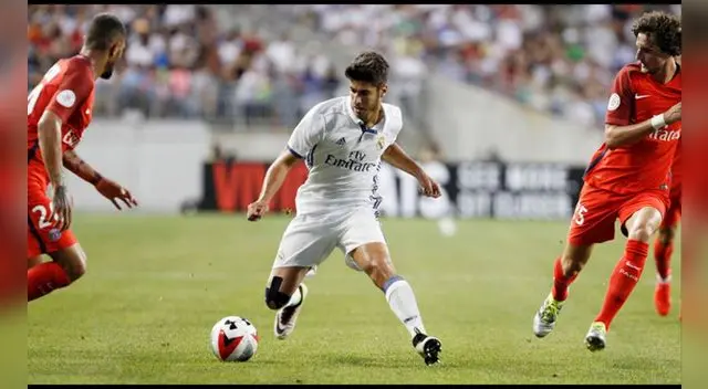 Marco Asensio durante el amistoso ante PSG.