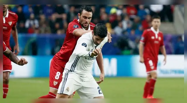 Real Madrid vs. Sevilla: Morata domina el balón 
