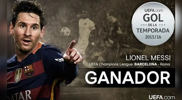 Lionel Messi autor del mejor gol de la temporada 2015/2016 en Europa Lionel Messi autor del mejor gol de la temporada 2015/2016 en Europa