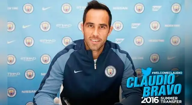 Manchester City oficializó a Claudio Bravo como nuevo portero ‘citizen’ por 18 millones de euros Manchester City oficializó a Claudio Bravo como nuevo portero ‘citizen’ por 18 millones de euros