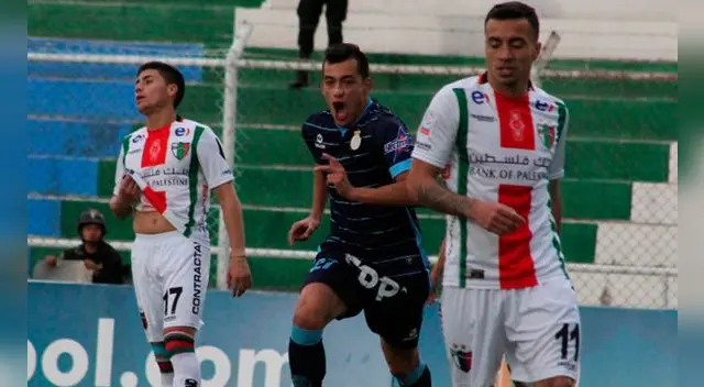 Iván Santillán celebra su golazo al Palestino. Iván Santillán celebra su golazo al Palestino.