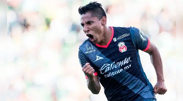 Raúl Ruidíaz celebra uno de sus tres goles al Santos Laguna. Raúl Ruidíaz celebra uno de sus tres goles al Santos Laguna.