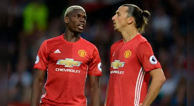 Paul Pogba y Zlatan Ibrahimovic durante un partido del Manchester United. Paul Pogba y Zlatan Ibrahimovic durante un partido del Manchester United.