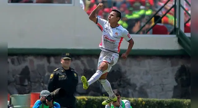 Raúl Ruidíaz celebra un gol suyo en Monarcas Morelia. Raúl Ruidíaz celebra un gol suyo en Monarcas Morelia.