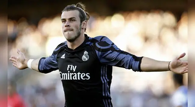 Gareth Bale celebra su gol a la Real Sociedad en Anoeta. Gareth Bale celebra su gol a la Real Sociedad en Anoeta.