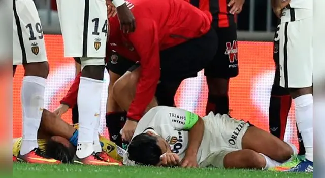 Radamel Falcao salió del partido que sostuvo su equipo en la última fecha de la Ligue One, tras un choque del que salió perjudicado. Radamel Falcao salió del partido que sostuvo su equipo en la última fecha de la Ligue One, tras un choque del que salió perjudicado.