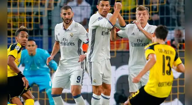 Real Madrid y Borussia Dortmund protagonizaron uno de los partidos más intensos de la Champions League. Goles de Ronaldo, Varane, Aubameyang y Schurle. Real Madrid y Borussia Dortmund protagonizaron uno de los partidos más intensos de la Champions League. Goles de Ronaldo, Varane, Aubameyang y Schurle.
