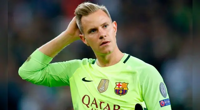 Marc André ter Stegen se lamenta de un gol recibido en el Barcelona. Marc André ter Stegen se lamenta de un gol recibido en el Barcelona.
