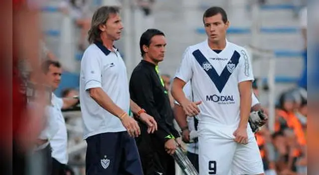 Ricardo Gareca y Maximiliano Giusti en Vélez Sarsfield.