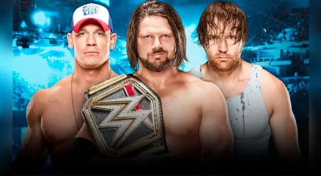 En WWE No Mercy, AJ Styles vs. Dean Ambrose vs. John Cena van por el campeonato mundial.
