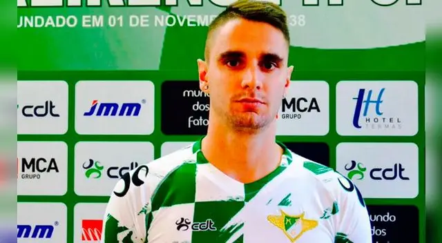 Benjamín Ubierna durante su presentación en el Moreirense. Benjamín Ubierna durante su presentación en el Moreirense.