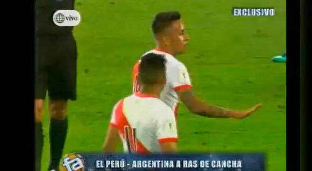 Christian Cueva quiso terminar de jugar durante choque ante Argentina