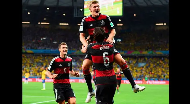 Toni Kroos luego de anotar a Brasil en el Mundial 2014.