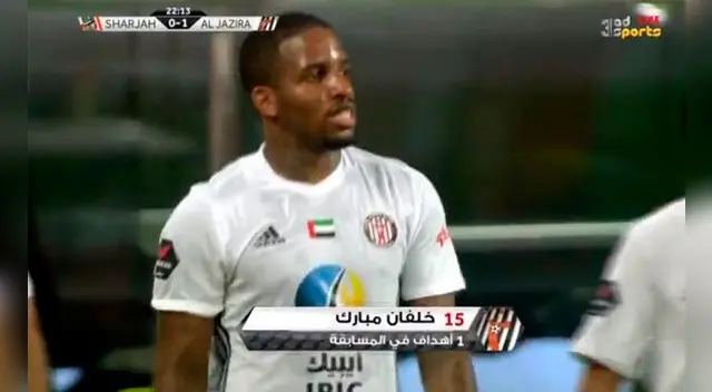 Jefferson Farfán durante el triunfo del Al Jazira en la Arabian Gulf League.