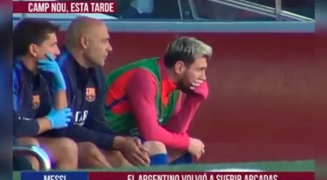 Lionel Messi volvió a aparecer con la camiseta del Barcelona, anotó un gol, pero antes de ingresar al campo sufrió en el banquillo. Lionel Messi volvió a aparecer con la camiseta del Barcelona, anotó un gol, pero antes de ingresar al campo sufrió en el banquillo.