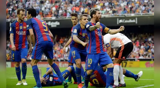 Lionel Messi celebra de forma eufórica su gol Lionel Messi celebra de forma eufórica su gol