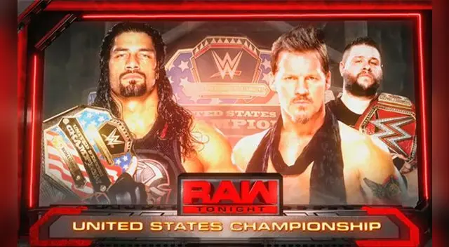 Roman Reigns vs. Chris Jericho, por el campeonato de los Estados Unidos. Roman Reigns vs. Chris Jericho, por el campeonato de los Estados Unidos.