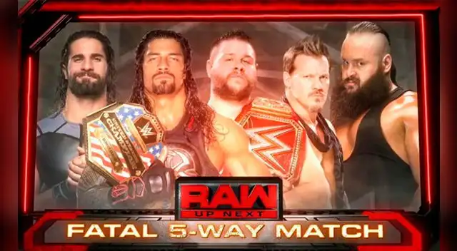 Seth Rollins vs. Roman Reigns vs. Kevin Owens vs. Chris Jericho vs. Braun Strowman