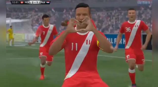 Raúl Ruidíaz celebra uno de sus goles ante Paraguay. Raúl Ruidíaz celebra uno de sus goles ante Paraguay.