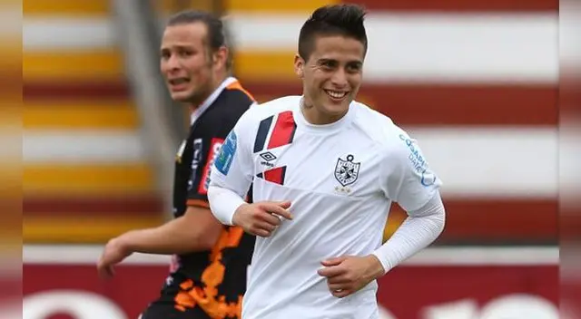 Christian Ortiz celebra su gol a Ayacucho FC. Christian Ortiz celebra su gol a Ayacucho FC.