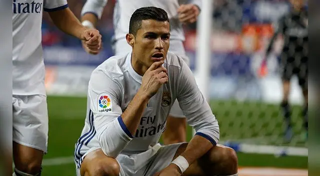 Cristiano Ronaldo celebra su segundo gol al Atlético de Madrid. Cristiano Ronaldo celebra su segundo gol al Atlético de Madrid.