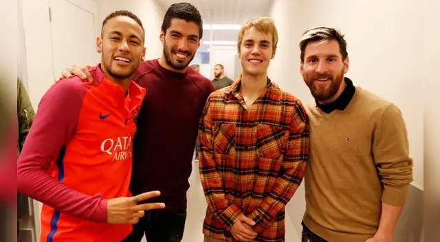 Justin Bieber visitó al FC Barcelona y se fotografió con Lionel Messi, Neymar y Luis Suárez Justin Bieber visitó al FC Barcelona y se fotografió con Lionel Messi, Neymar y Luis Suárez