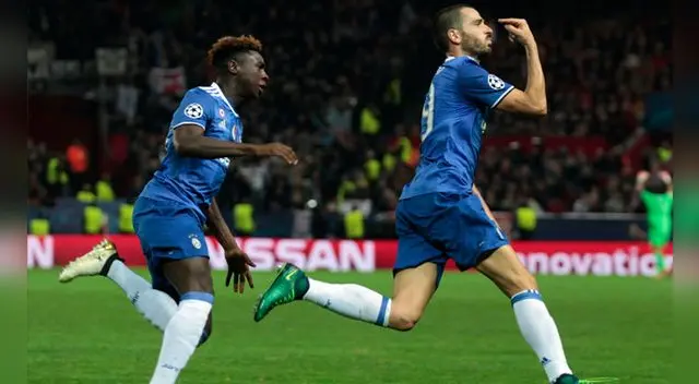 Sevilla FC vs. Jueventus: Leonardo Bonucci celebra su gol Sevilla FC vs. Jueventus: Leonardo Bonucci celebra su gol