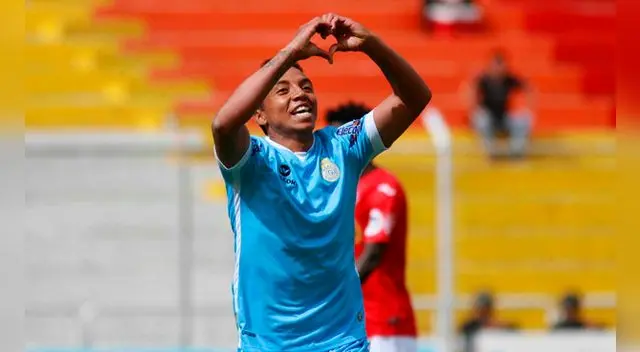 Joao Villamarín celebra un gol suyo a Juan Aurich.