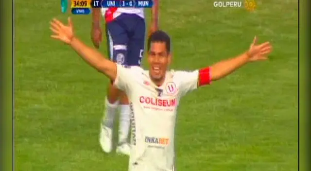 Hernán Rengifo celebra el 1-0 ante Municipal. Hernán Rengifo celebra el 1-0 ante Municipal.