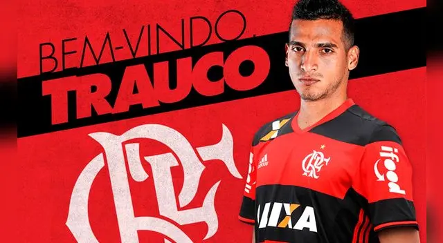 Miguel Trauco presentado como nuevo jugador del Flamengo.