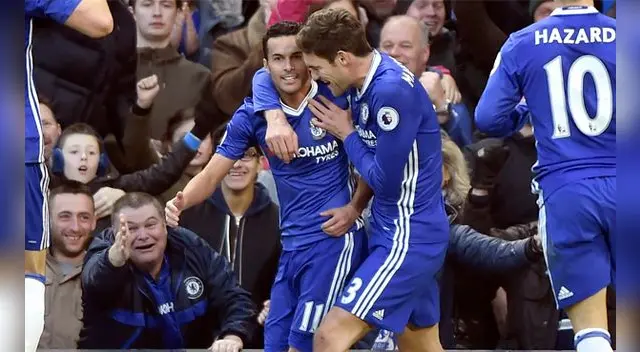 Chelsea vs. Bournemouth: Pedro celebra su golazo en el primer tiempo