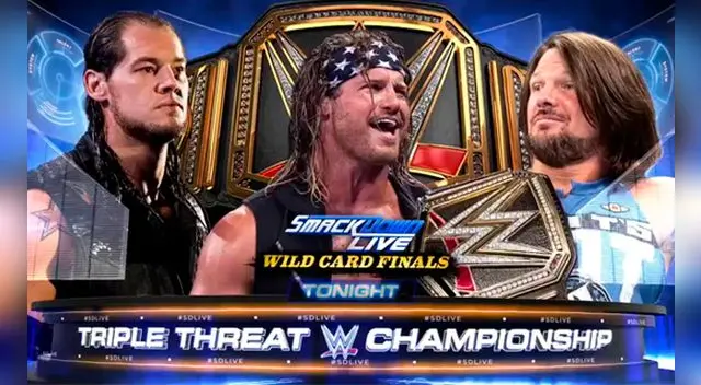 En el SmackDown Live, Baron Corbin vs. Dolph Ziggler vs. AJ Styles por el campeonato de la WWE.
