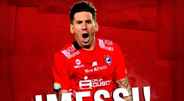 Lionel Messi con la camiseta de Cienciano.