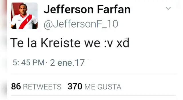 Jefferson Farfán es víctima de graciosos memes por su supuesto pase a Alianza Lima.