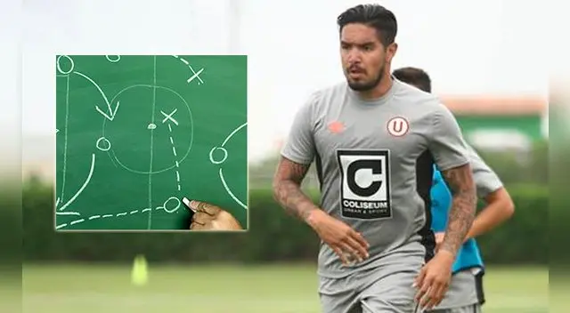 Juan Vargas durante el primer entrenamiento de Universitario en el 2017.