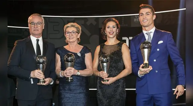 Estos son los ganadores de los Premios The Best FIFA. Fuente: EFE