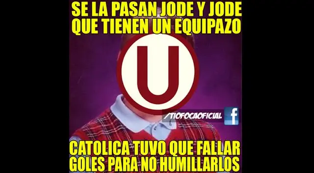 Universitario y los mejores memes sobre su empate contra la Universidad Católica. Fuente: Internet.