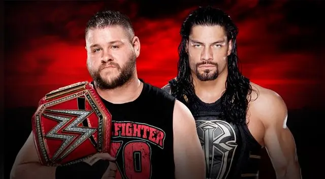 En WWE Royal Rumble, Kevin Owens vs. Roman Reigns, por el título Universal. Fuente: WWE En WWE Royal Rumble, Kevin Owens vs. Roman Reigns, por el título Universal. Fuente: WWE