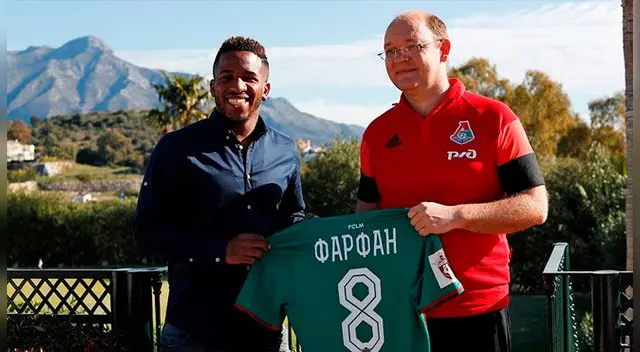 Jefferson Farfán utilizará la camiseta 8 en el Lokomotiv de Moscú.