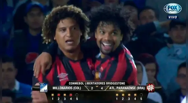 Atlético Paranaense venció en penales 4-2 a Millonarios. Atlético Paranaense venció en penales 4-2 a Millonarios.