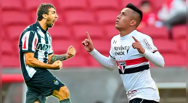 Lucas Pratto y Christian Cueva harán dupla en la delantera del Sao Paulo.